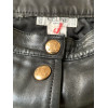 Jupe Celine vintage cuir noir T40/M