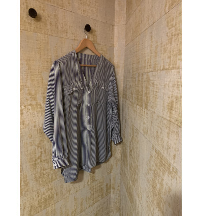 Blouse Balloon soie rayures TL/40