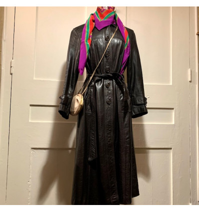 Trench Matrix cuir brun TS/M