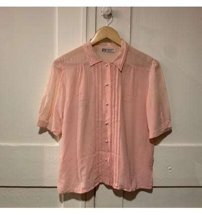 Blouse Emmnanuelle Khanh vintage rose dragé TM