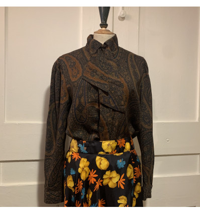 Blouse Guy Laroche vintage imprimé cachemire
