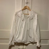 Blouse dentelle vintage frou frou coton
