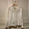 Blouse dentelle vintage frou frou coton