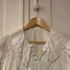 Blouse dentelle vintage frou frou coton