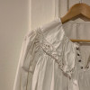 Blouse dentelle vintage frou frou coton