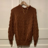 pull vintage tricoté main laine