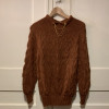 pull vintage tricoté main laine