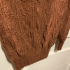 pull vintage tricoté main laine