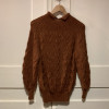 pull vintage tricoté main laine