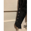 Blouse vintage frou frou noire 80S