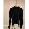 Blouse vintage frou frou noire 80S