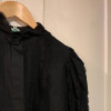 Blouse vintage frou frou noire 80S