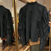 Blouse vintage frou frou noire 80S