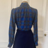 Blouse vintage Saint-Laurent écossaise