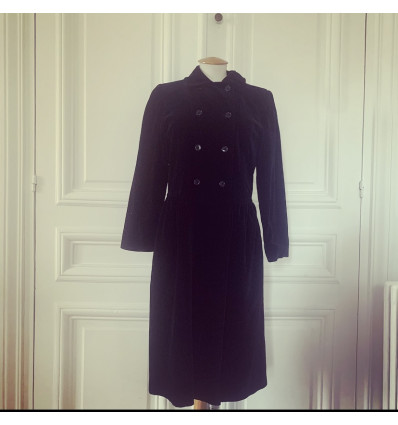 Manteau vintage Guy Laroche velours TS