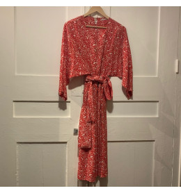 Robe Vintage Guy Laroche Paris Années 90 - Laine Rouge, Taille L, Made In France