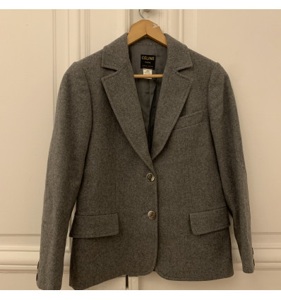 Veste Celine vintage preppy flanelle