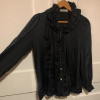 Blouse Emmanuelle Khanh vintage soie volants TM