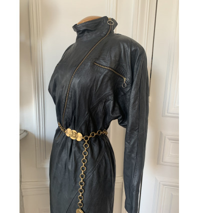 Robe cuir vintage années 80 TM/38