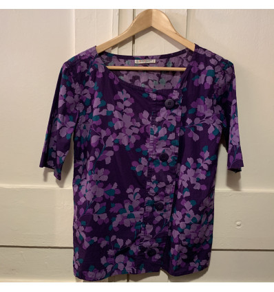 Blouse Saint-Laurent vintage fleurs TS/M