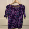 Blouse Saint-Laurent vintage fleurs TS/M