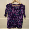 Blouse Saint-Laurent vintage fleurs TS/M