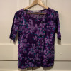 Blouse Saint-Laurent vintage fleurs TS/M