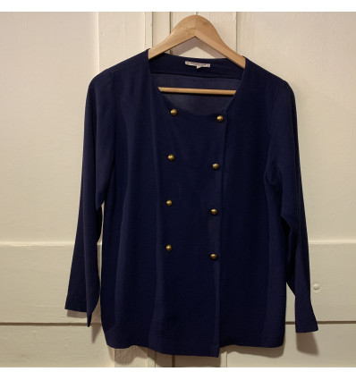 Blouse Saint-Laurent vintage bleu T36/S