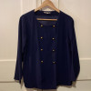 Blouse Saint-Laurent vintage bleu T36/S