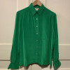 Blouse Celine vintage soie verte TM/L