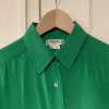Blouse Celine vintage soie verte TM/L