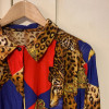 Blouse leopard bling TM vintage 80s