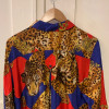 Blouse leopard bling TM vintage 80s