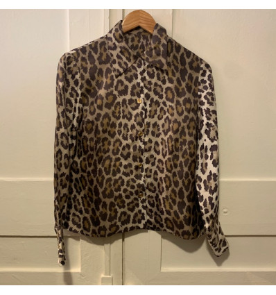 Blouse léopard vintage soie TM