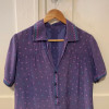 Robe fait main soie 70s TM/L
