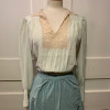Blouse Emmanuelle Khanh vintage soie dentelle TS
