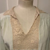 Blouse Emmanuelle Khanh vintage soie dentelle TS