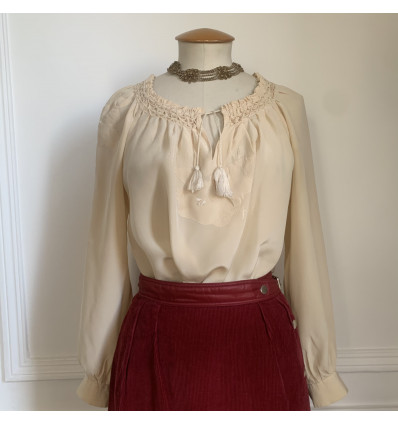 Blouse bohème seventies Emmanuelle Khanh