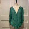 Blouse Emmanuelle Khanh vintage TM verte