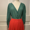 Blouse Emmanuelle Khanh vintage TM verte