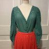 Blouse Emmanuelle Khanh vintage TM verte
