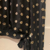 Blouse mousseline de soie vintage lamé or