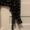 Blouse mousseline de soie vintage lamé or