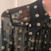 Blouse mousseline de soie vintage lamé or