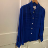 Blouse Yves Saint-Laurent vintage bleue T40/M