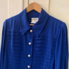 Blouse Yves Saint-Laurent vintage bleue T40/M