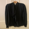 Blouse Emmanuelle Khanh vintage soie noire TS/M