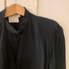 Blouse Emmanuelle Khanh vintage soie noire TS/M