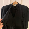Blouse Emmanuelle Khanh vintage soie noire TS/M