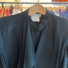 Blouse Emmanuelle Khanh vintage soie noire TS/M